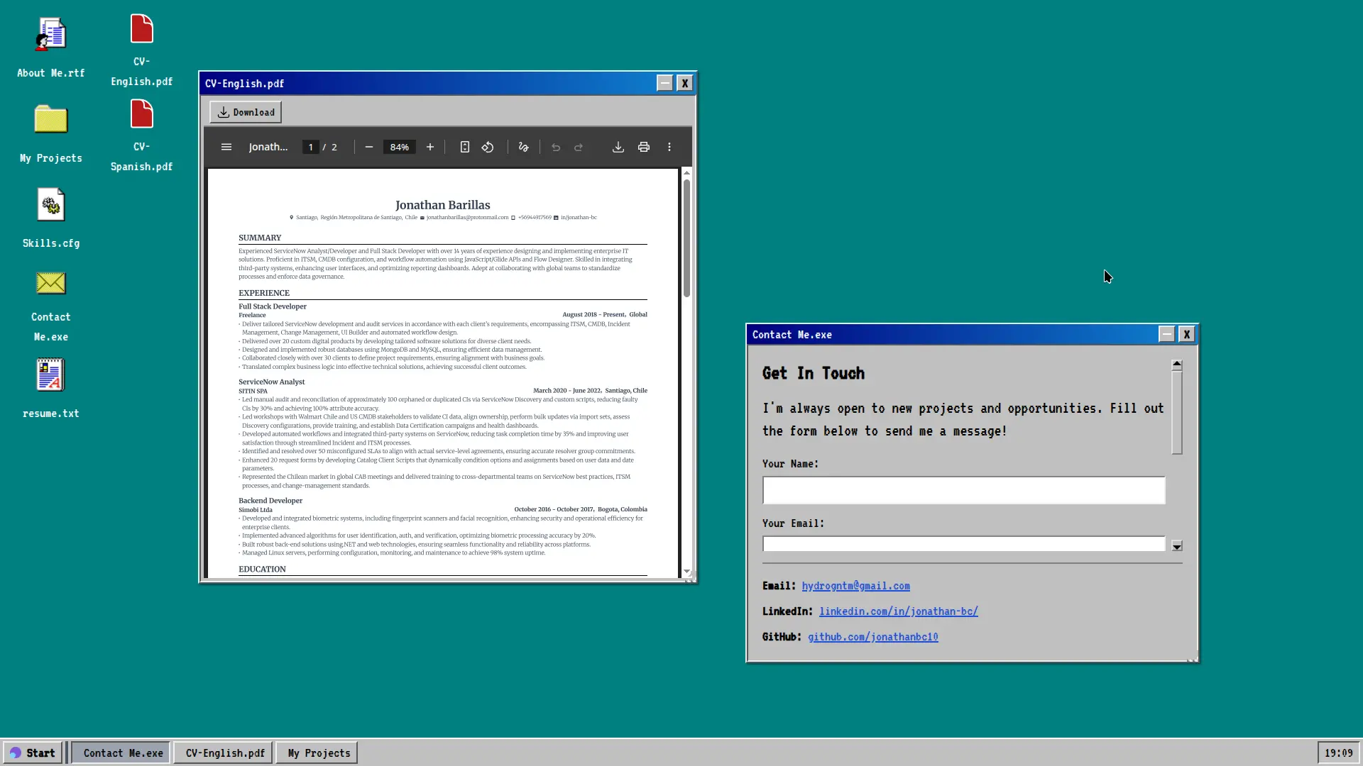 Imagen 2 del proyecto HydrognOS - CV Interactivo