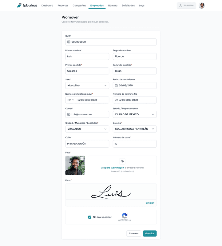 Imagen 2 del proyecto Epicurious - Gestión de Encuestas